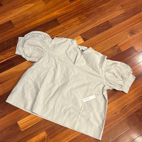 ⭐️ New Chico’s Poplin Drop Shoulder Top Size 4 XXL - Picture 1 of 10